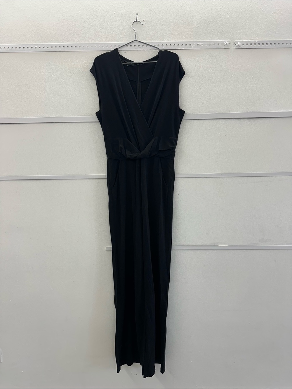 Lafayette 148 New York Black Sleeveless Jumpsuit